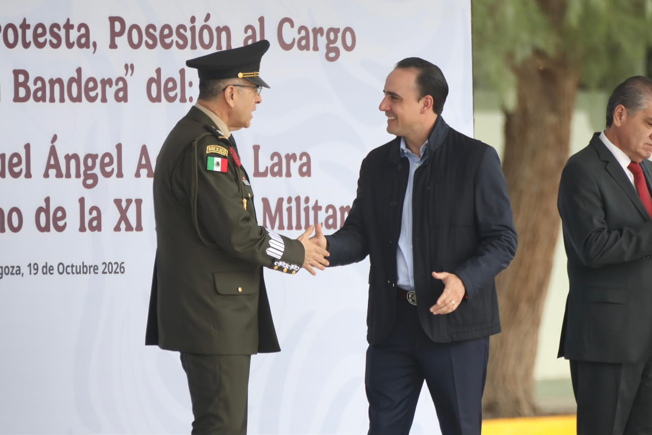 REFRENDA GOBERNADOR COORDINACIÓN CON NUEVO MANDO DE LA XI REGIÓN MILITAR