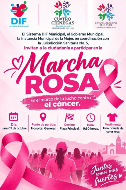 Convoca 4C a Marcha Rosa