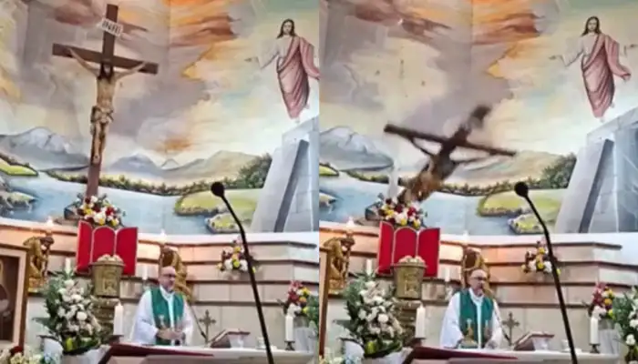 Muere Sacerdote tras caerle una cruz en plena misa